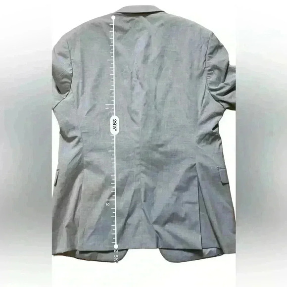 Alfani Men's Slim-Fit Solid Knit Suit Jacket 46R Light Grey Sport Coat NWOT - Picture 7 of 10